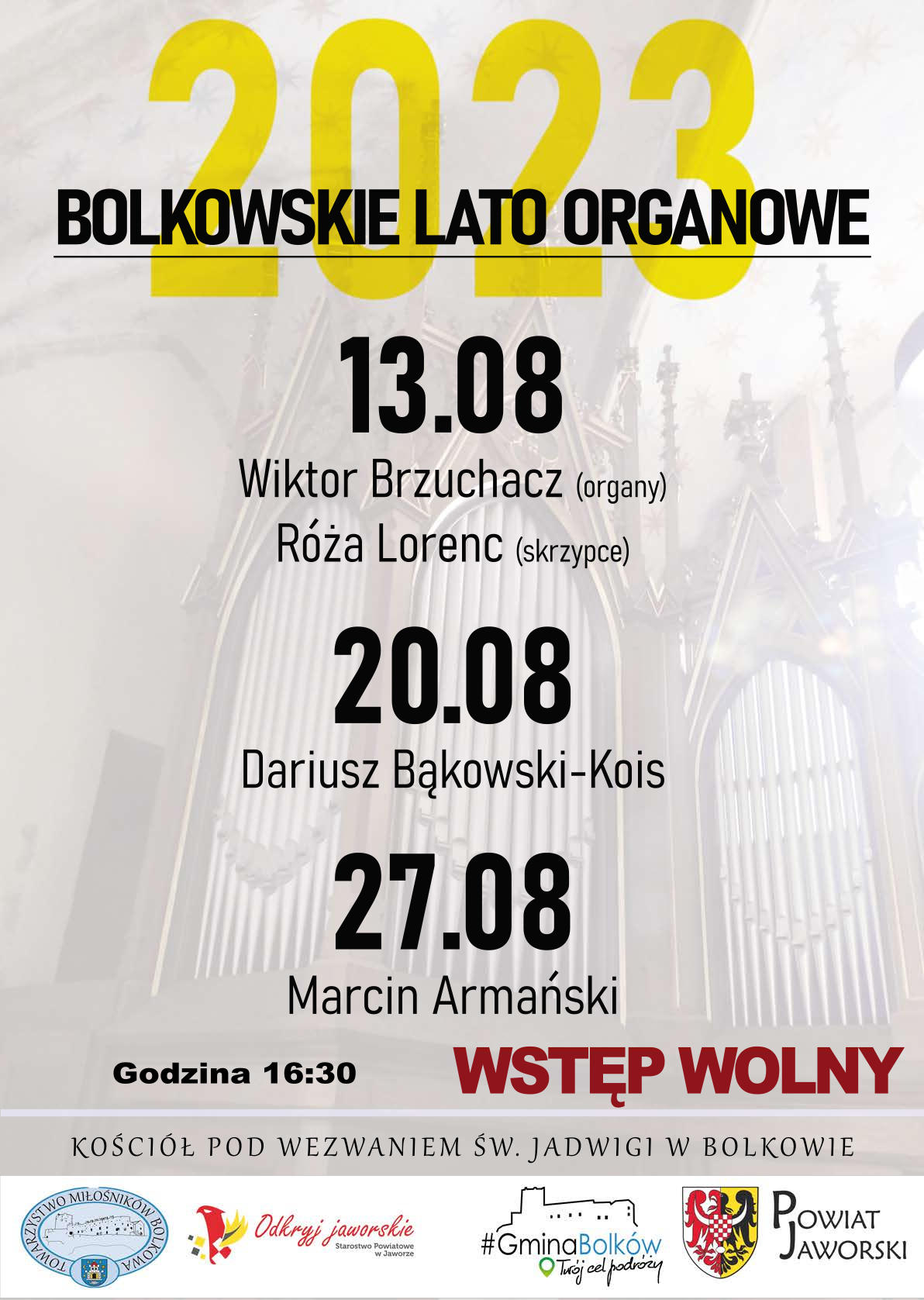 Bolkowskie Lato Organowe 2023